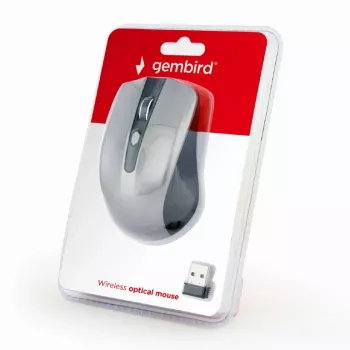 GEMBIRD Bezvadu pele optiskā MUSW-4B-04-BG - 4 pogas melna/spacepelēka