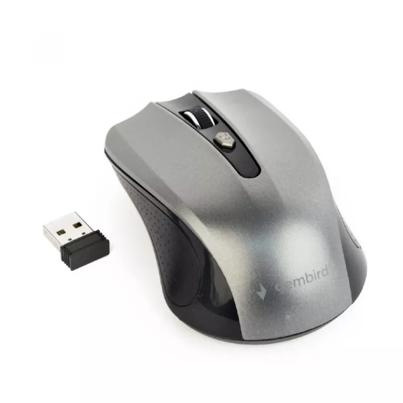 GEMBIRD Bezvadu pele optiskā MUSW-4B-04-BG - 4 pogas melna/spacepelēka