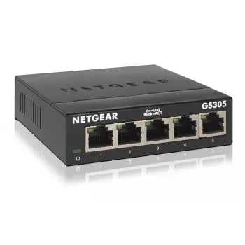 NETGEAR GS305 Nepārvaldāms L2 Gigabit Ethernet (10/100/1000) Melns