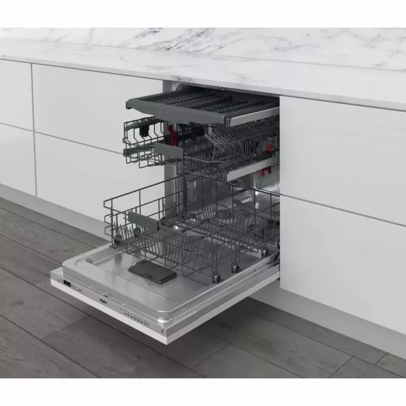 Daļēji iebūvējama trauku mazgājamā mašīna WHIRLPOOL WIC 3C26 F — 60 cm, 14 komplekti, 46 dB, Energoklase E
