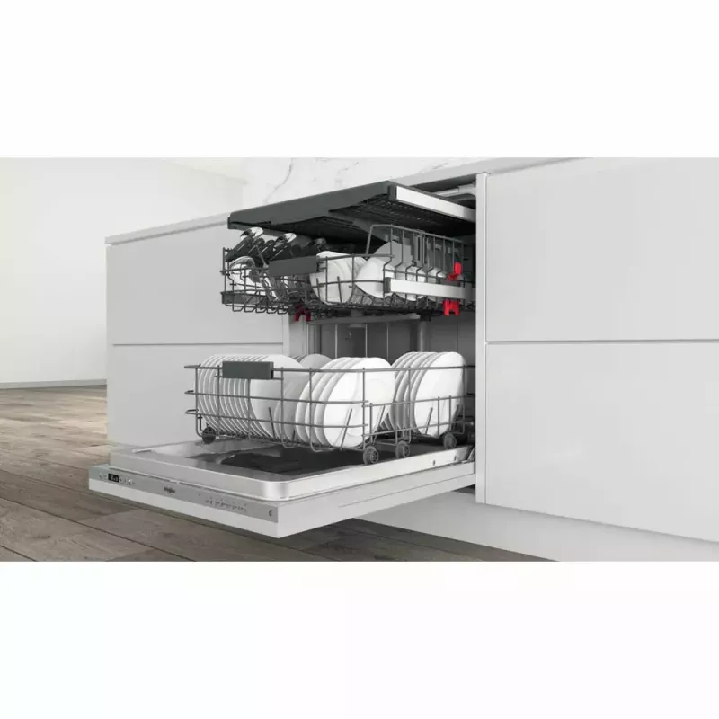 Daļēji iebūvējama trauku mazgājamā mašīna WHIRLPOOL WIC 3C26 F — 60 cm, 14 komplekti, 46 dB, Energoklase E
