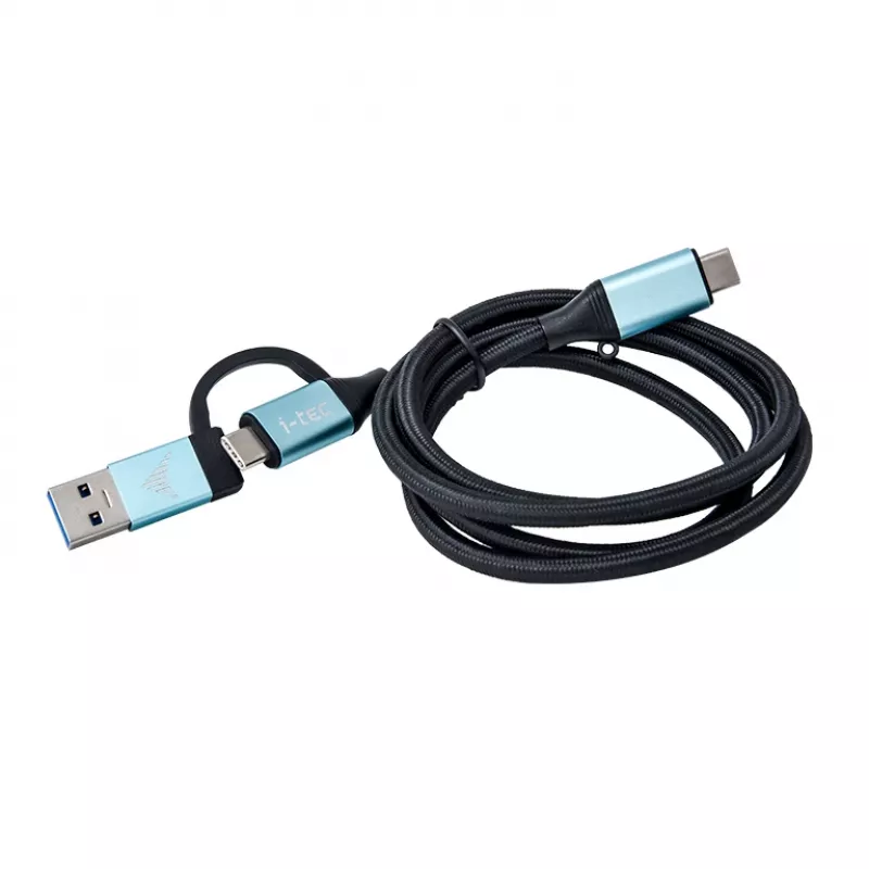USB-C uz USB-C kabelis ar integrētu USB 3.0 adapteri i-tec C31USBCACBL