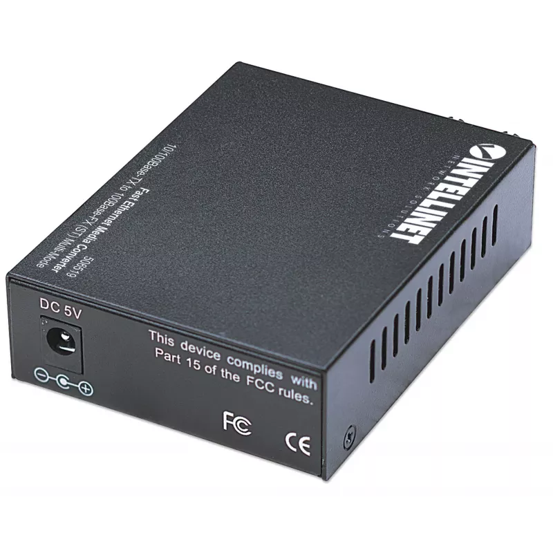 Intellinet Fast Ethernet mediju pārveidotājs, 10/100Base-Tx uz 100Base-Fx (ST) daudzmodu, 2 km (1,24 jūdzes)