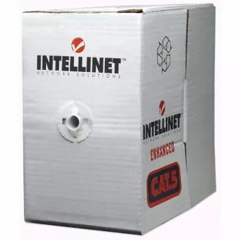 Intellinet tīkla kabelis vairumā Cat6, 23 AWG, viendzīslas vads, 305 m, pelēks, CCA, U/UTP, kaste