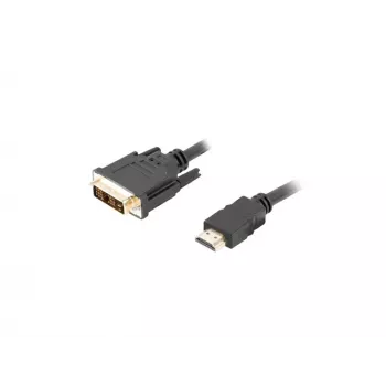 Video kabeļa adapteris LANBERG HDMI Type A (vīr.) uz DVI-D (vīr.), 1,8 m, melns, maks. izšķirtspēja 1920x1200