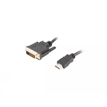 LANBERG Hdmi(m)->DVI-d(m)(24+1) kabelis Dual Link With Gold-plated 4k Savienotāji - 1.8m Melns
