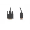 LANBERG Hdmi(m)->DVI-d(m)(24+1) kabelis Dual Link With Gold-plated 4k Savienotāji - 1.8m Melns