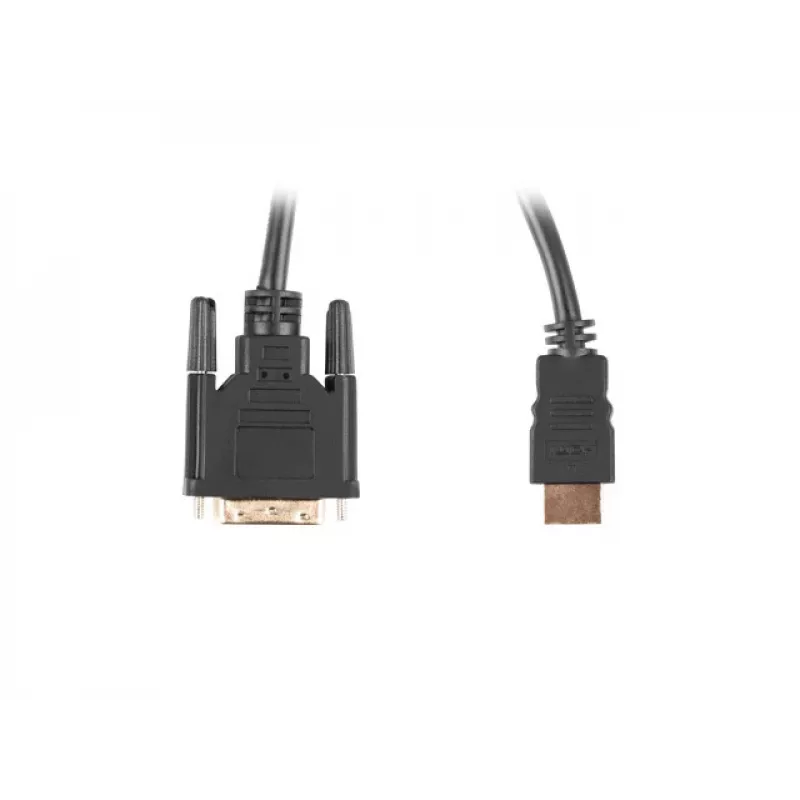 LANBERG Hdmi(m)->DVI-d(m)(24+1) kabelis Dual Link With Gold-plated 4k Savienotāji - 1.8m Melns