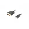 LANBERG Hdmi(m)->DVI-d(m)(24+1) kabelis Dual Link With Gold-plated 4k Savienotāji - 3m Melns