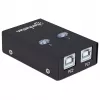 USB koplietošanas slēdzis MANHATTAN 162005, USB 2.0 Type-B, 2 pieslēgvietas, 480 Mbps, 1,5 m kabelis, balts