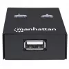 USB koplietošanas slēdzis MANHATTAN 162005, USB 2.0 Type-B, 2 pieslēgvietas, 480 Mbps, 1,5 m kabelis, balts