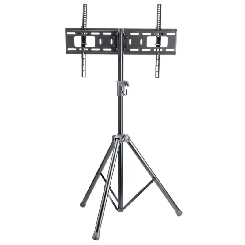 Manhattan statīva grīdas stiprinājums televizoriem un monitoriem, statīva konstrukcija, Ekrāniem: 37 inch līdz 65 inch, VESA saderība: visi starp 200x200 līdz 600x400mm - pārbaudiet četru montāžas caurumu izmērus ekrāna aizmugurē, lai pārliecinātos par atbilstību, Maks. 35kg, Melns, LFD, Kronšteins