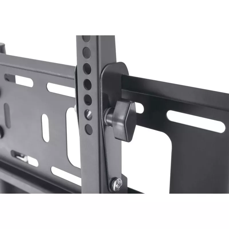 Manhattan statīva grīdas stiprinājums televizoriem un monitoriem, statīva konstrukcija, Ekrāniem: 37 inch līdz 65 inch, VESA saderība: visi starp 200x200 līdz 600x400mm - pārbaudiet četru montāžas caurumu izmērus ekrāna aizmugurē, lai pārliecinātos par atbilstību, Maks. 35kg, Melns, LFD, Kronšteins