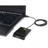 Kontaktviedkaršu lasītājs MANHATTAN 102049 — USB 2.0, kabelis 1,05 m, melns, ABS korpuss