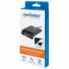 Kontaktviedkaršu lasītājs MANHATTAN 102049 — USB 2.0, kabelis 1,05 m, melns, ABS korpuss
