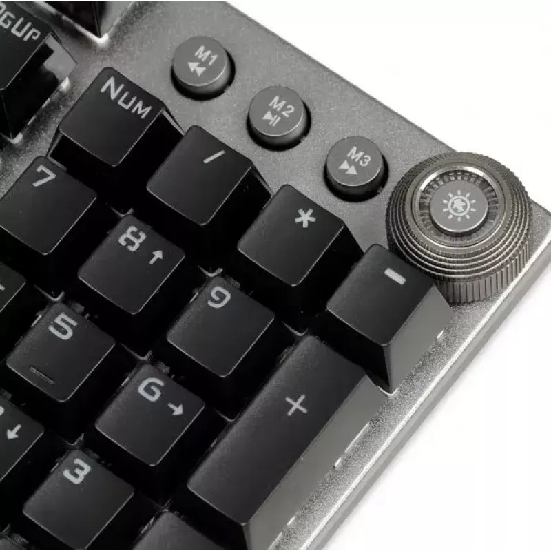 Vadu mehāniskā spēļu tastatūra IBOX AURORA K-4 — QWERTY, 108 taustiņi, regulējams LED fona apgaismojums, ūdensizturīga, USB, 1,6 m kabelis