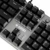 Vadu mehāniskā spēļu tastatūra IBOX AURORA K-4 — QWERTY, 108 taustiņi, regulējams LED fona apgaismojums, ūdensizturīga, USB, 1,6 m kabelis