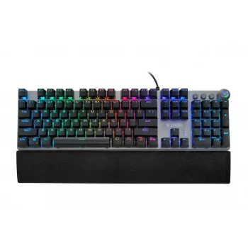 Vadu mehāniskā spēļu tastatūra IBOX AURORA K-4 — QWERTY, 108 taustiņi, regulējams LED fona apgaismojums, ūdensizturīga, USB, 1,6 m kabelis