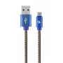 GEMBIRD Premium Jeans (džinsa) Micro-USB kabelis ar metāla savienotājiem, 2 m, zils