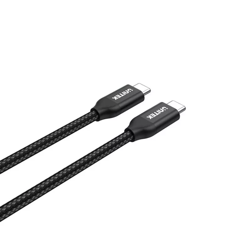 USB-C uz USB-C kabelis Unitek C14059BK — 2 m, 5 A, 20 V, 480 Mbit/s, melns