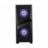 MSI MAG FORGE 100M vidējais torņa spēļu datora korpuss 'Melns, 2x 120mm RGB PWM ventilators, 1x 120mm ventilators, 1-6 RGB centrmezgls, rūdīta stikla panelis, ATX, mATX, mini-ITX'
