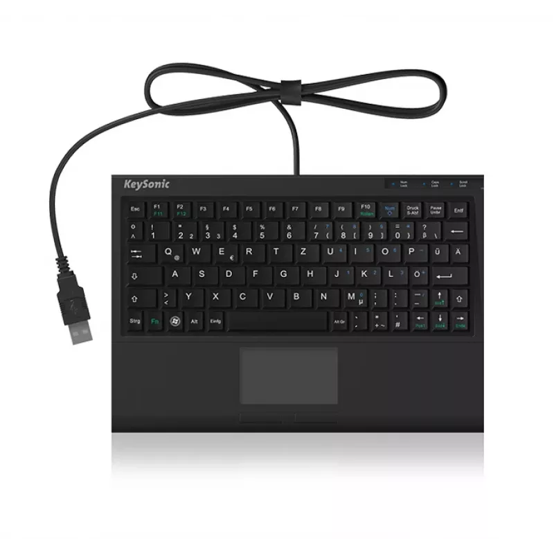 KeySonic ACK-3410 (US) tastatūra Birojs USB ASV angļu Melna