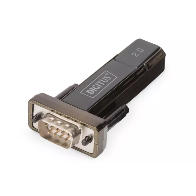 DIGITUS USB 2.0 uz seriālo pārveidotājs, DSUB 9M, iekļauts USB A kabelis 80cm