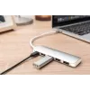 DIGITUS USB-C HUB 4-Port PD 4x USB 3.0, 1x PD Charging, pelēka