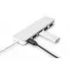 DIGITUS USB-C HUB 4-Port PD 4x USB 3.0, 1x PD Charging, pelēka