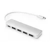 DIGITUS USB-C HUB 4-Port PD 4x USB 3.0, 1x PD Charging, pelēka
