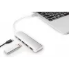 DIGITUS USB-C HUB 4-Port PD 4x USB 3.0, 1x PD Charging, pelēka