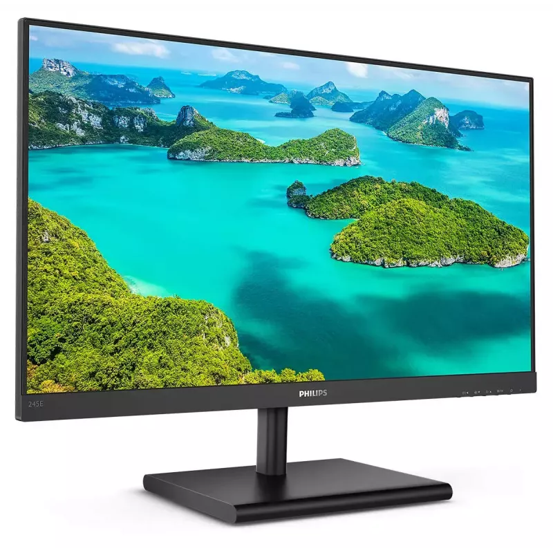 Philips E Line 245E1S/00 datora monitors 60.5 cm (23.8 collas) 2560 x 1440 pikseļi 2K Ultra HD LCD Melns