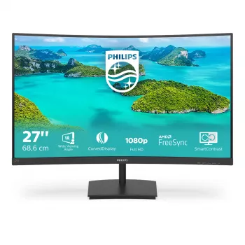 Philips E Line 271E1SCA/00 datora monitors 68,6 cm (27 colli) 1920 x 1080 pikseļi Full HD LCD Melns