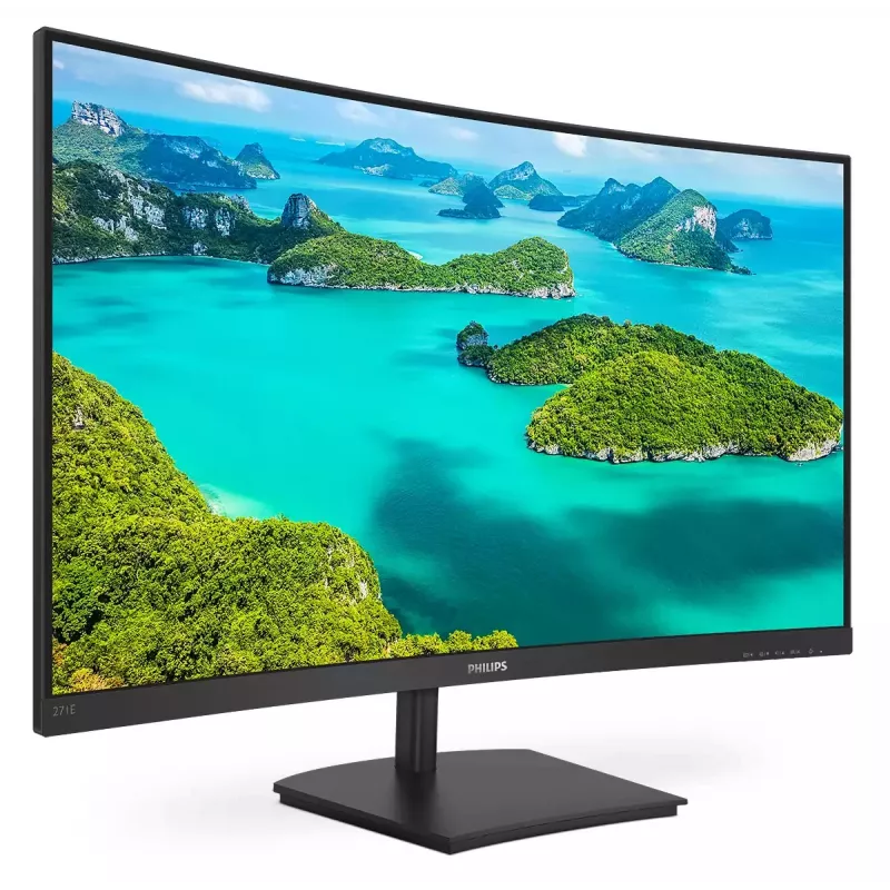 Philips E Line 271E1SCA/00 datora monitors 68,6 cm (27 colli) 1920 x 1080 pikseļi Full HD LCD Melns
