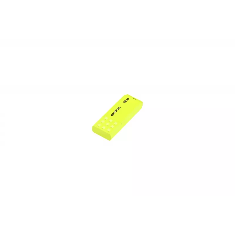 USB zibatmiņa GOODRAM UME2 16 GB, USB 2.0 Type-A, dzeltena, 51×21 mm