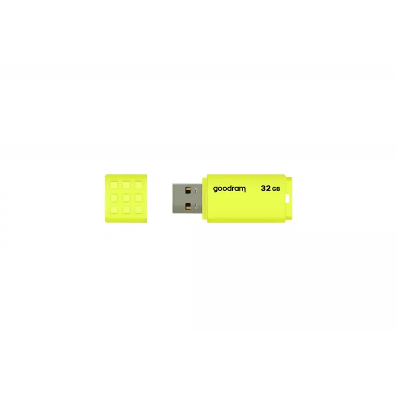 USB zibatmiņa GOODRAM UME2 32 GB USB Type-A 2.0, lasīšana 20 MB/s, rakstīšana 5 MB/s, dzeltena