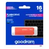 USB zibatmiņa GOODRAM UME3 16 GB USB Type-A 3.2 Gen 1 (oranža), 60/20 MB/s, bez vāciņa plastmasas korpuss