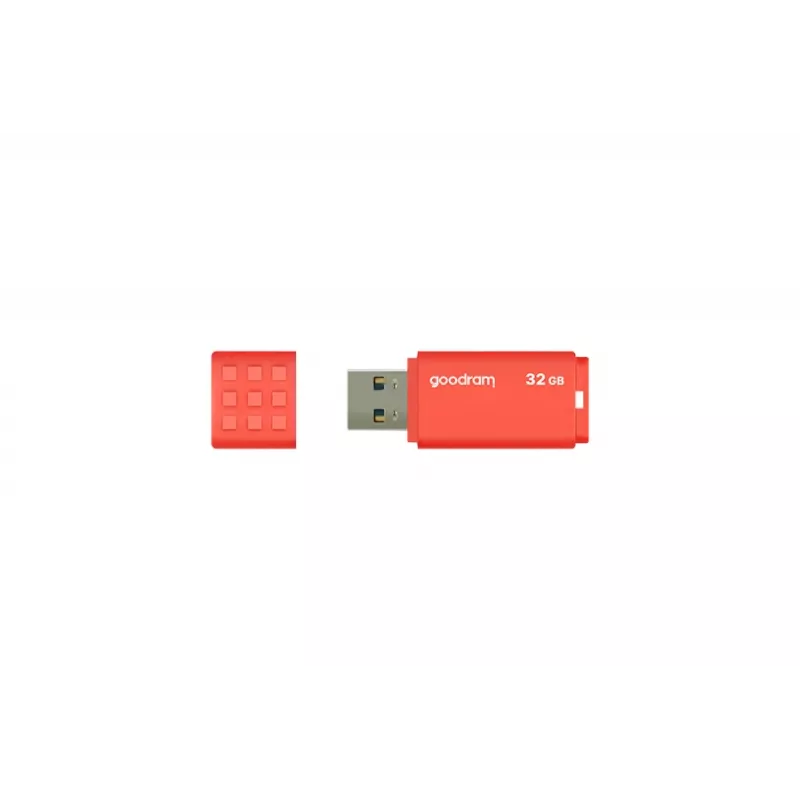 USB zibatmiņa GOODRAM UME3 32 GB USB Type-A 3.2 Gen 1, oranža, 59,6×20,6×9,2 mm