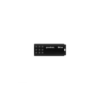USB zibatmiņas disks GOODRAM UME3 64 GB USB Type-A 3.2 Gen 1, lasīšana 60 MB/s, rakstīšana 20 MB/s, melna