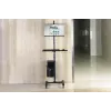 DIGITUS mobilā darbstacija (monitora stiprinājums, datora turētājs) maks. 8 kg slodze, 32 collu ekrāns – melna