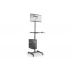 DIGITUS mobilā darbstacija (monitora stiprinājums, datora turētājs) maks. 8 kg slodze, 32 collu ekrāns – melna
