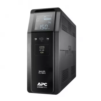 APC Back-UPS Pro, 1600VA/960W, Tower, 230V, 8x IEC C13 ligzdas, sinusoidāls vilnis, AVR, USB A un C porti, LCD, lietotāja nomaināms akumulators