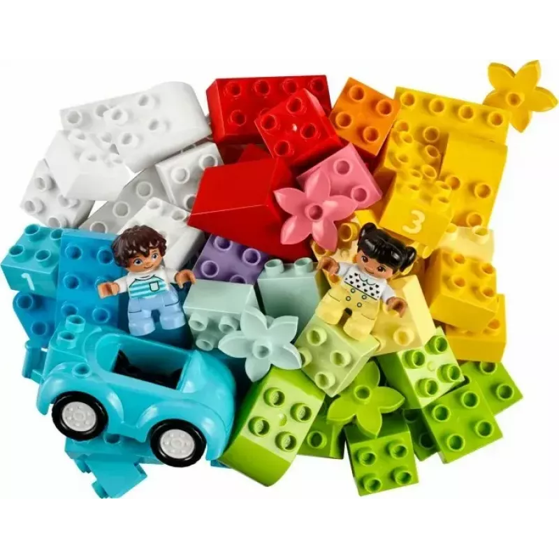 LEGO DUPLO ķieģeļu kaste 10913 — 65 elementu krāsains būvbloku komplekts mazuļiem, vecums 1.5+