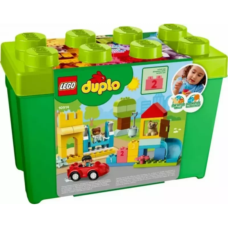 LEGO DUPLO 10914 ķieģeļu kaste — 65 detaļu konstruēšanas komplekts mazuļiem no 1,5 gadu vecuma
