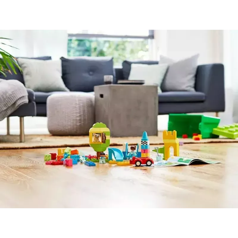 LEGO DUPLO 10914 ķieģeļu kaste — 65 detaļu konstruēšanas komplekts mazuļiem no 1,5 gadu vecuma