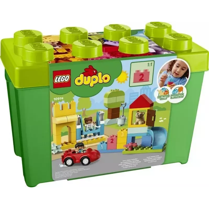 LEGO DUPLO 10914 ķieģeļu kaste — 65 detaļu konstruēšanas komplekts mazuļiem no 1,5 gadu vecuma