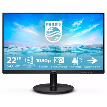 Philips V Line 221V8A/00 datora monitors 54,6 cm (21,5 collu) 1920 x 1080 pikseļi Full HD LED Melns