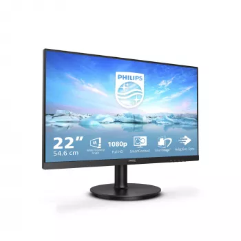 Philips V Line 221V8A/00 datora monitors 54,6 cm (21,5 collu) 1920 x 1080 pikseļi Full HD LED Melns
