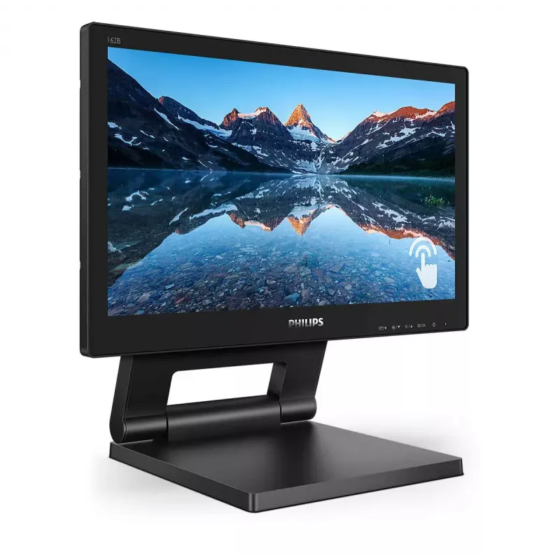 Philips 162B9T/00 datora monitors 39,6 cm (15,6 collu) 1366 x 768 pikseļi HD LCD skārienekrāns Melns