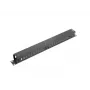 Rack kabelis management panel LANBERG AK-1201-B — 1U metal, 19 inch (48.3 cm), depth 67.5 mm, Melns